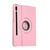Samsung Galaxy Tab S10 FE / S9 FE / S9 Litchi Texture 360 Degrees Rotation Holder Leather Tablet Case - Pink