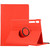 Samsung Galaxy Tab S10 FE / S9 FE / S9 Litchi Texture 360 Degrees Rotation Holder Leather Tablet Case - Red