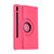 Samsung Galaxy Tab S10 FE / S9 FE / S9 Litchi Texture 360 Degrees Rotation Holder Leather Tablet Case - Rose Red