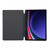 Samsung Galaxy Tab S10 FE / S9 FE 3-Fold Pure Color TPU Leather Tablet Case with Pen Slot - Dark Blue
