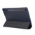 Samsung Galaxy Tab S10 FE / S9 FE 3-Fold Pure Color TPU Leather Tablet Case with Pen Slot - Dark Blue