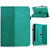 Samsung Galaxy Tab S10 FE / S9 Rotatable Rhombus Embossed Smart Leather Tablet Case - Light Blue