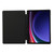 Samsung Galaxy Tab S10 FE+ 3-Fold Pure Color TPU Leather Tablet Case with Pen Slot - Black