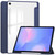 Samsung Galaxy Tab S10 FE+ Acrylic 3-folding Smart Leather Tablet Case with Pen Slot - Dark Blue