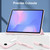 Samsung Galaxy Tab S10 FE+ Acrylic 3-folding Smart Leather Tablet Case with Pen Slot - Pink