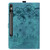 Samsung Galaxy Tab S10 FE+ Cartoon Sakura Cat Embossed Leather Tablet Case - Green