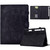 Samsung Galaxy Tab S10 FE+ Cats Embossed Leather Smart Tablet Case - Black