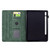 Samsung Galaxy Tab S10 FE+ Cats Embossed Leather Smart Tablet Case - Green