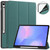 Samsung Galaxy Tab S10 FE+ Custer 3-folding Holder TPU Smart Leather Tablet Case - Dark Green