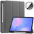 Samsung Galaxy Tab S10 FE+ Custer 3-folding Holder TPU Smart Leather Tablet Case - Grey