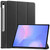 Samsung Galaxy Tab S10 FE+ Custer Pure Color 3-Fold Holder Smart Leather Tablet Case - Black