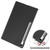 Samsung Galaxy Tab S10 FE+ Custer Pure Color 3-Fold Holder Smart Leather Tablet Case - Black