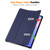 Samsung Galaxy Tab S10 FE+ Custer Pure Color 3-Fold Holder Smart Leather Tablet Case - Dark Blue