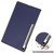 Samsung Galaxy Tab S10 FE+ Custer Pure Color 3-Fold Holder Smart Leather Tablet Case - Dark Blue