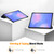 Samsung Galaxy Tab S10 FE+ Custer Pure Color 3-Fold Holder Smart Leather Tablet Case - Dark Blue