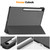 Samsung Galaxy Tab S10 FE+ Custer Pure Color 3-Fold Holder Smart Leather Tablet Case - Grey