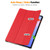 Samsung Galaxy Tab S10 FE+ Custer Pure Color 3-Fold Holder Smart Leather Tablet Case - Red