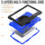 Samsung Galaxy Tab S10 FE+ D Type Silicone Hybrid PC Tablet Case with Handle Holder - Blue PC