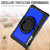 Samsung Galaxy Tab S10 FE+ D Type Silicone Hybrid PC Tablet Case with Handle Holder - Blue PC
