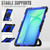 Samsung Galaxy Tab S10 FE+ D Type Silicone Hybrid PC Tablet Case with Handle Holder - Blue PC