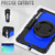 Samsung Galaxy Tab S10 FE+ D Type Silicone Hybrid PC Tablet Case with Handle Holder - Blue PC