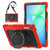 Samsung Galaxy Tab S10 FE+ D Type Silicone Hybrid PC Tablet Case with Handle Holder - Red