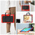Samsung Galaxy Tab S10 FE+ D Type Silicone Hybrid PC Tablet Case with Handle Holder - Red
