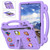 Samsung Galaxy Tab S10 FE+ Handle Kickstand Children EVA Shockproof Tablet Case - Light Purple