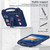 Samsung Galaxy Tab S10 FE+ Handle Kickstand Children EVA Shockproof Tablet Case - Navy Blue
