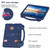Samsung Galaxy Tab S10 FE+ Handle Kickstand Children EVA Shockproof Tablet Case - Navy Blue