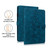 Samsung Galaxy Tab S10 FE+ Lily Embossed Leather Tablet Case with Pen - Dark Blue