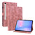 Samsung Galaxy Tab S10 FE+ Lily Embossed Leather Tablet Case with Pen - Pink