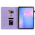 Samsung Galaxy Tab S10 FE+ Lily Embossed Leather Tablet Case with Pen - Purple