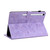 Samsung Galaxy Tab S10 FE+ Lily Embossed Leather Tablet Case with Pen - Purple