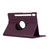 Samsung Galaxy Tab S10 FE+ Litchi Texture 360 Degrees Rotation Holder Leather Tablet Case - Purple