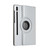 Samsung Galaxy Tab S10 FE+ Litchi Texture 360 Degrees Rotation Holder Leather Tablet Case - Silver
