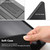 Samsung Galaxy Tab S10 FE+ Multifunctional Wristband Leather Tablet Case - Black