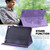 Samsung Galaxy Tab S10 FE+ Peacock Embossed Pattern Leather Tablet Case - Purple