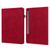 Samsung Galaxy Tab S10 FE+ Peacock Embossed Pattern Leather Tablet Case - Red