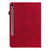 Samsung Galaxy Tab S10 FE+ Peacock Embossed Pattern Leather Tablet Case - Red
