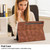 Samsung Galaxy Tab S10 FE+ Rhombus Embossing Leather Tablet Case - Brown