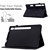 Samsung Galaxy Tab S10 FE+ Rhombus TPU Smart Leather Tablet Case - Black
