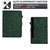 Samsung Galaxy Tab S10 FE+ Rhombus TPU Smart Leather Tablet Case - Green
