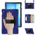 Samsung Galaxy Tab S10 FE+ Rotatable Kickstand Grip Heavy Duty Hard Rugged Tablet Case - Navy Blue