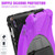 Samsung Galaxy Tab S10 FE+ Rotatable Kickstand Grip Heavy Duty Hard Rugged Tablet Case - Purple