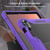 Samsung Galaxy Tab S10 FE+ Shockproof Silicone Hybrid PC Tablet Case with Holder - Black Purple