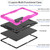 Samsung Galaxy Tab S10 FE+ Shockproof Silicone Hybrid PC Tablet Case with Holder - Black Rose Red