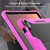 Samsung Galaxy Tab S10 FE+ Shockproof Silicone Hybrid PC Tablet Case with Holder - Black Rose Red