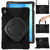 Samsung Galaxy Tab S10 FE+ Silicone Hybrid PC Tablet Case with Holder & Shoulder Strap - Black