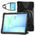 Samsung Galaxy Tab S10 FE+ Silicone Hybrid PC Tablet Case with Holder & Shoulder Strap - Black